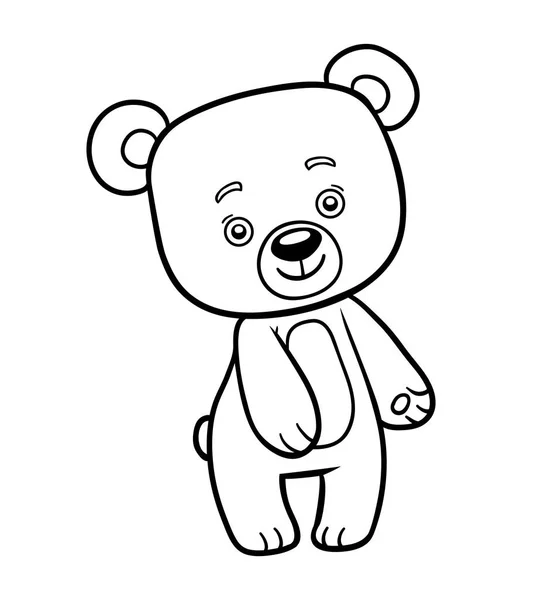 Kolorowanka Dla Dzieci Niedźwiedź — Wektor stockowy