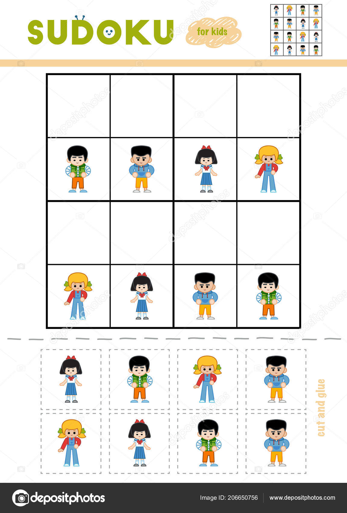 Sudoku crianças e adulto mosaico matemático mágico quadrado lógica puzzle  jogo digital rebus vetor ilustração