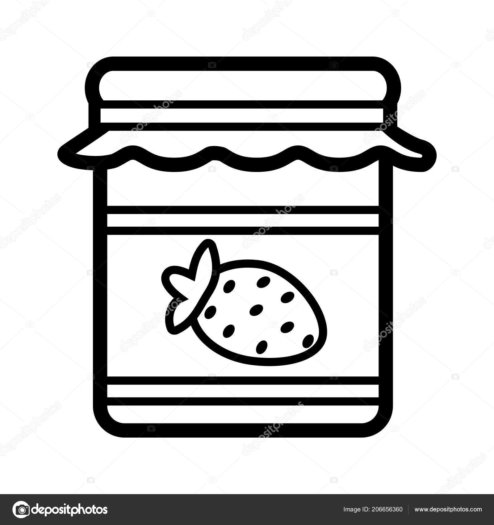 Libro Para Colorear Para Niños Jam Jar — Vector de stock © ksenya_savva