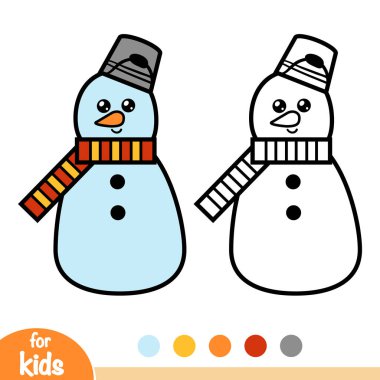 Çocuklar için boyama kitabı, Kardan Adam.