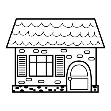 Ev, çocuklar için boyama kitabı