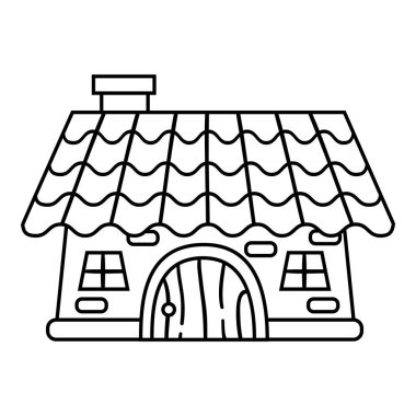 Ev, çocuklar için boyama kitabı