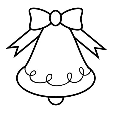 Noel bell, çocuklar için boyama kitabı