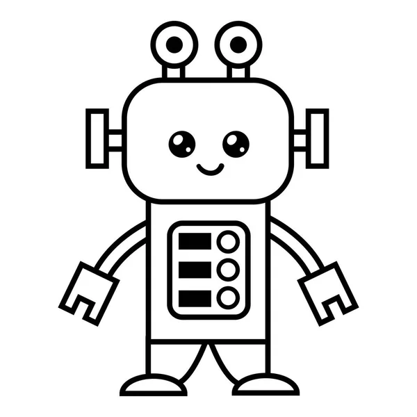 Раскраска Детей Робот — стоковый вектор