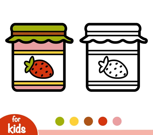 Libro Para Colorear Para Niños Jam Jar — Archivo Imágenes Vectoriales