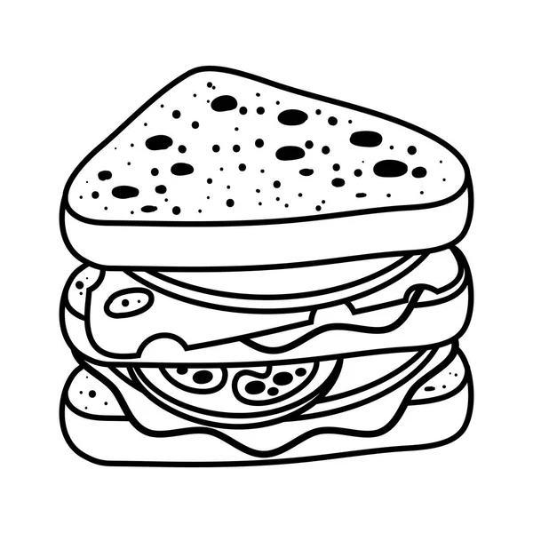 Раскраска Детей Сэндвич — стоковый вектор