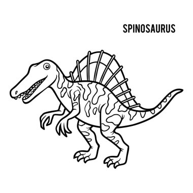 Spinosaurus, çocuklar için boyama kitabı