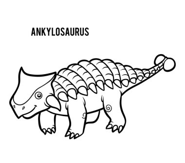 Ankylosaurus, çocuklar için boyama kitabı