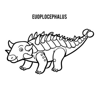 Euplocephalus, çocuklar için boyama kitabı