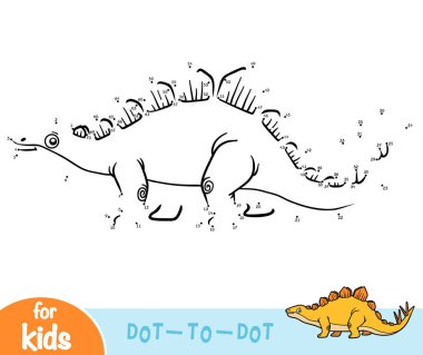 Sayı oyunu, çocuklar, Stegosaurus için eğitim nokta-nokta oyun