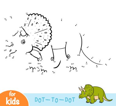 Sayı oyunu, çocuklar, Triceratops için eğitim nokta-nokta oyun