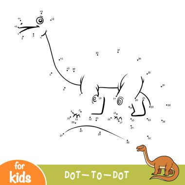 Sayı oyunu, çocuklar, Apatosaurus için eğitim nokta-nokta oyun