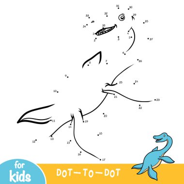 Sayı oyunu, çocuklar, Elasmosaurus için eğitim nokta-nokta oyun