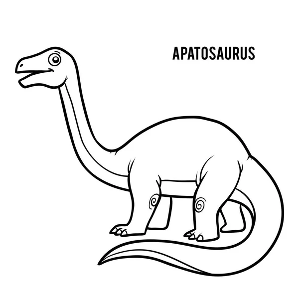 어린이 Apatosaurus — 스톡 벡터