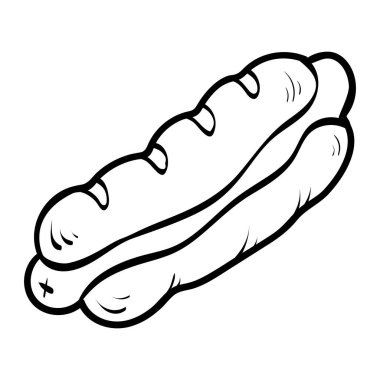 Çocuklar için Hot dog boyama kitabı