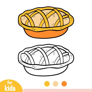 Pasta, çocuklar için boyama kitabı