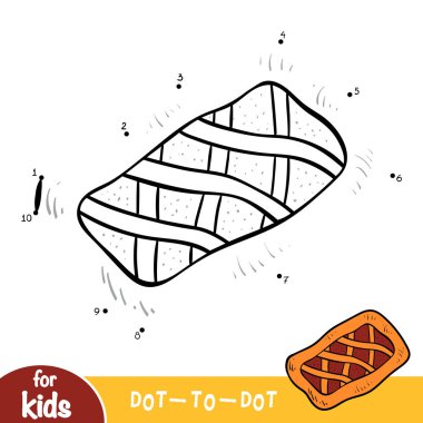 Sayı oyunu, çocuklar, pasta için eğitim nokta-nokta oyun