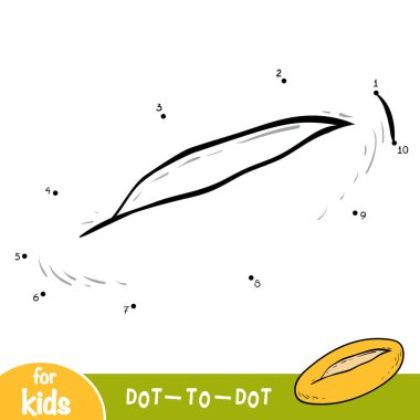 Sayı oyunu, çocuklar, peynir ekmek için eğitim nokta-nokta oyun