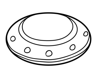 Ufo, çocuklar için boyama kitabı