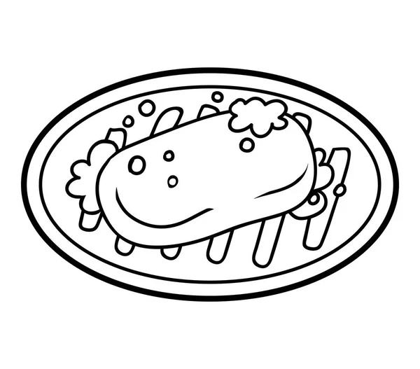 Download Cartoon empty plate — Stock Vector © lineartestpilot #38422443