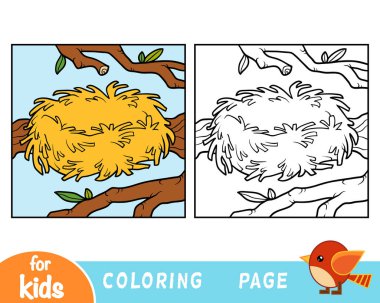 Çocuklar için boyama kitabı, sıfır. Boş yuva