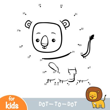 Sayı oyunu, çocuklar, Aslan için eğitim nokta-nokta oyun