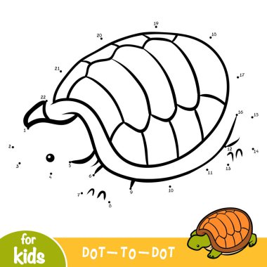 Sayı oyunu, çocuklar için eğitim nokta-nokta oyun Kaplumbağa