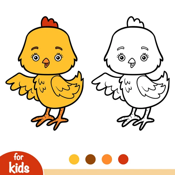 Kolorowanka Dla Dzieci Kurczak — Wektor stockowy