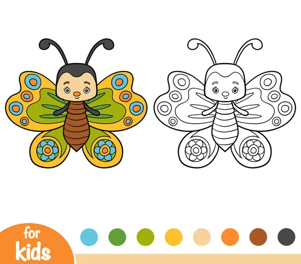 Kolorowanka Dla Dzieci Motyl — Wektor stockowy