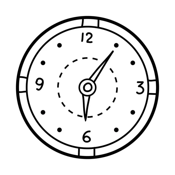 Coloring Book Children Clock — Stock Vector