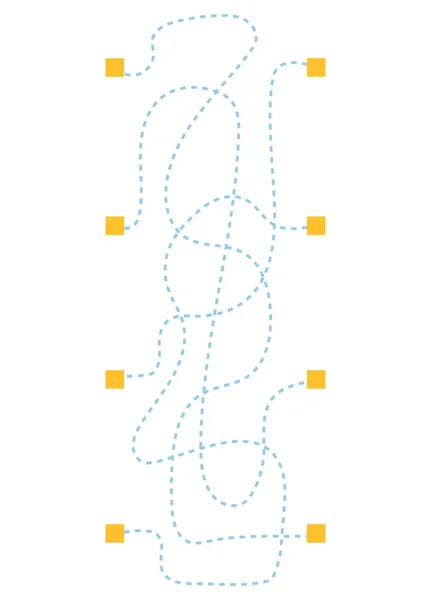 迷宫游戏 孩子们的教育游戏 用于创建迷宫的模板 — 图库矢量图片