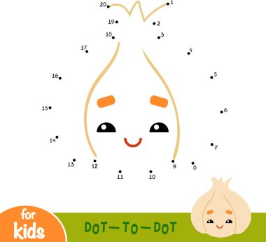 Sayı oyunu, çocuklar, sarımsak için eğitim nokta-nokta oyun