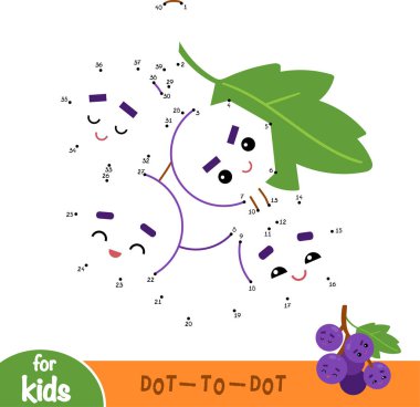 Sayı oyunu, çocuklar, üzüm için eğitim nokta-nokta oyun