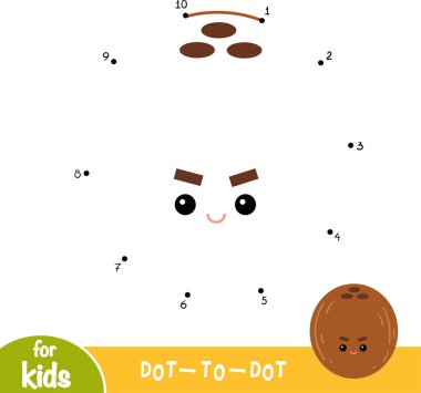 Sayı oyunu, çocuklar, Hindistan cevizi için eğitim nokta-nokta oyun