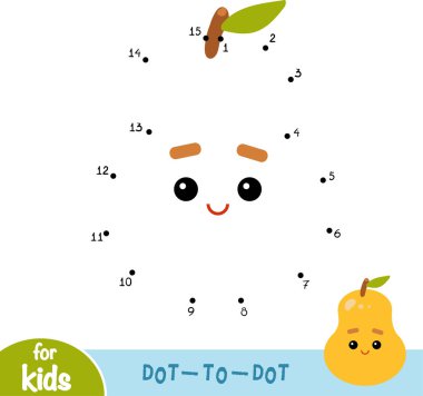 Sayı oyunu, çocuklar, armut için eğitim nokta-nokta oyun