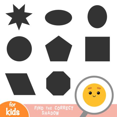 Doğru gölge, eğitim oyun çocuklar için daire bulmak