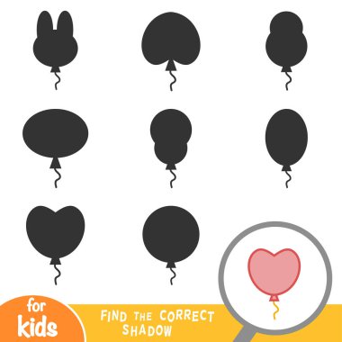 Doğru gölge, eğitim çocuklar için parti balon oyun bulmak