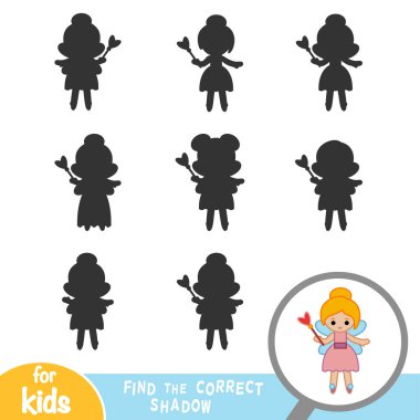 Doğru gölge, eğitim çocuklar için peri oyun bulmak