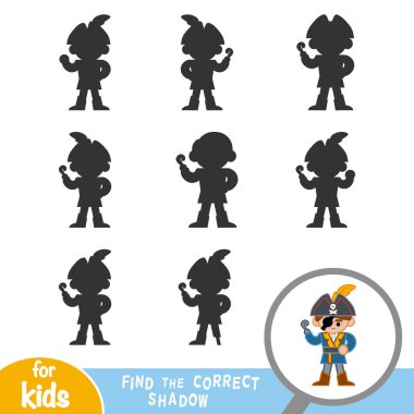 Doğru gölge, eğitim çocuklar için korsan oyun bulmak