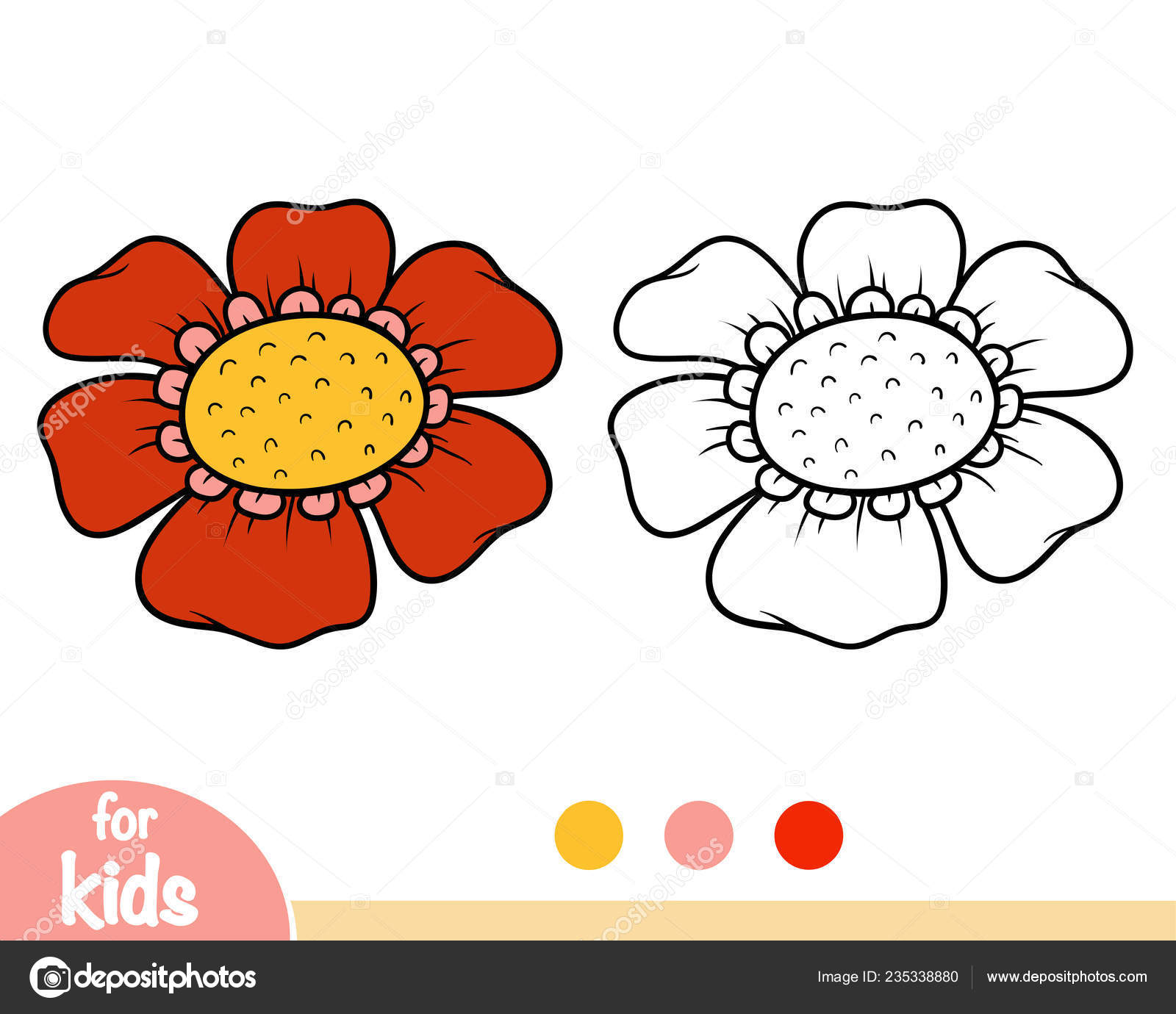 Coloring Book Children Flower Stock Vector Image by ©ksenya savva ...