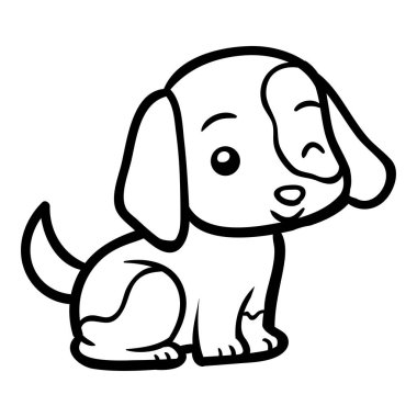 Köpek, çocuklar için boyama kitabı