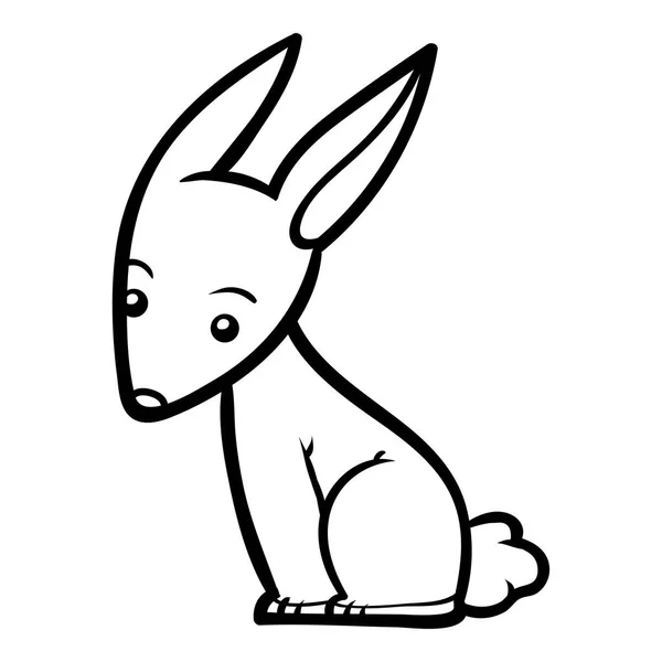 Coloring Book Children Rabbit — Stock Vector