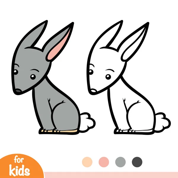 Coloring Book Children Rabbit — Stock Vector