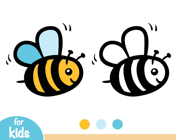 Βιβλίο Σελίδες Χρωματισμού Για Παιδιά Μέλισσα — Διανυσματικό Αρχείο