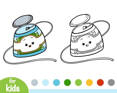 Diş ipi, çocuklar için boyama kitabı