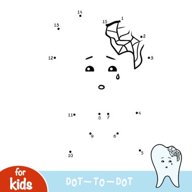 Sayı oyunu, çocuklar, kuşbaşı diş için eğitim nokta-nokta oyun