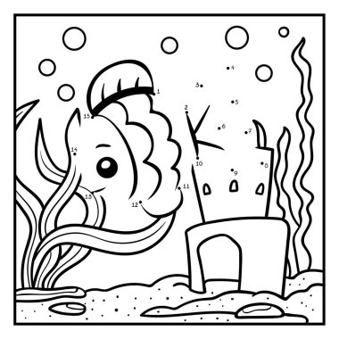 Sayı oyunu, çocuklar, Balık için eğitim nokta-nokta oyun