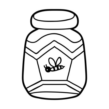 Çocuklar için boyama kitabı, kavanoz bal