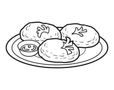 Pirzola, çocuklar için boyama kitabı