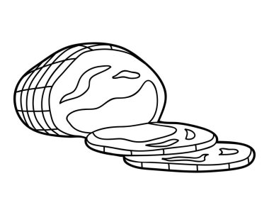 Jambon, çocuklar için boyama kitabı
